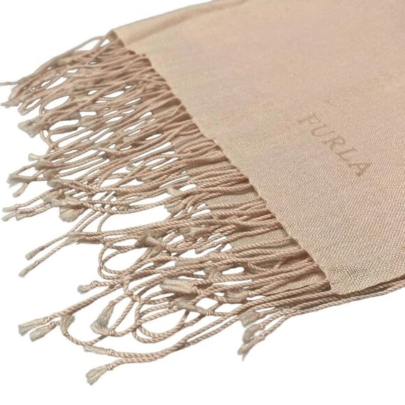 Auth FURLA - Light Pink Cashmere Silk Scarf - Picture 4 of 6